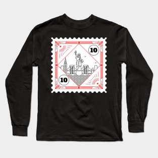 New York Stamp Design Long Sleeve T-Shirt